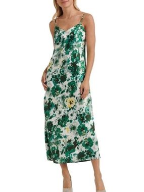 Lucky Brand Natalie Floral Print Slip Dress, S